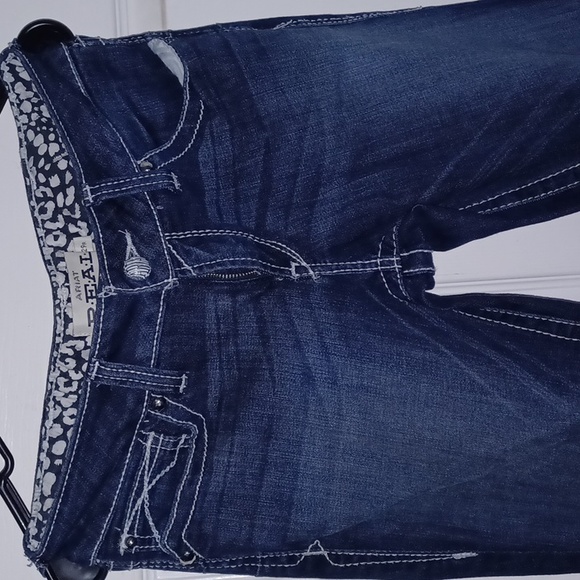 ARIAT REAL DENIM JEANS.SIZE 29.BLUE LOW RISE BOOT - Picture 3 of 6